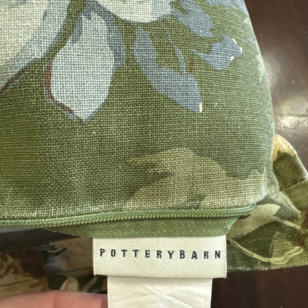 Pottery Barn Silvana Pheasant Pillow Cover & Insert Green 20